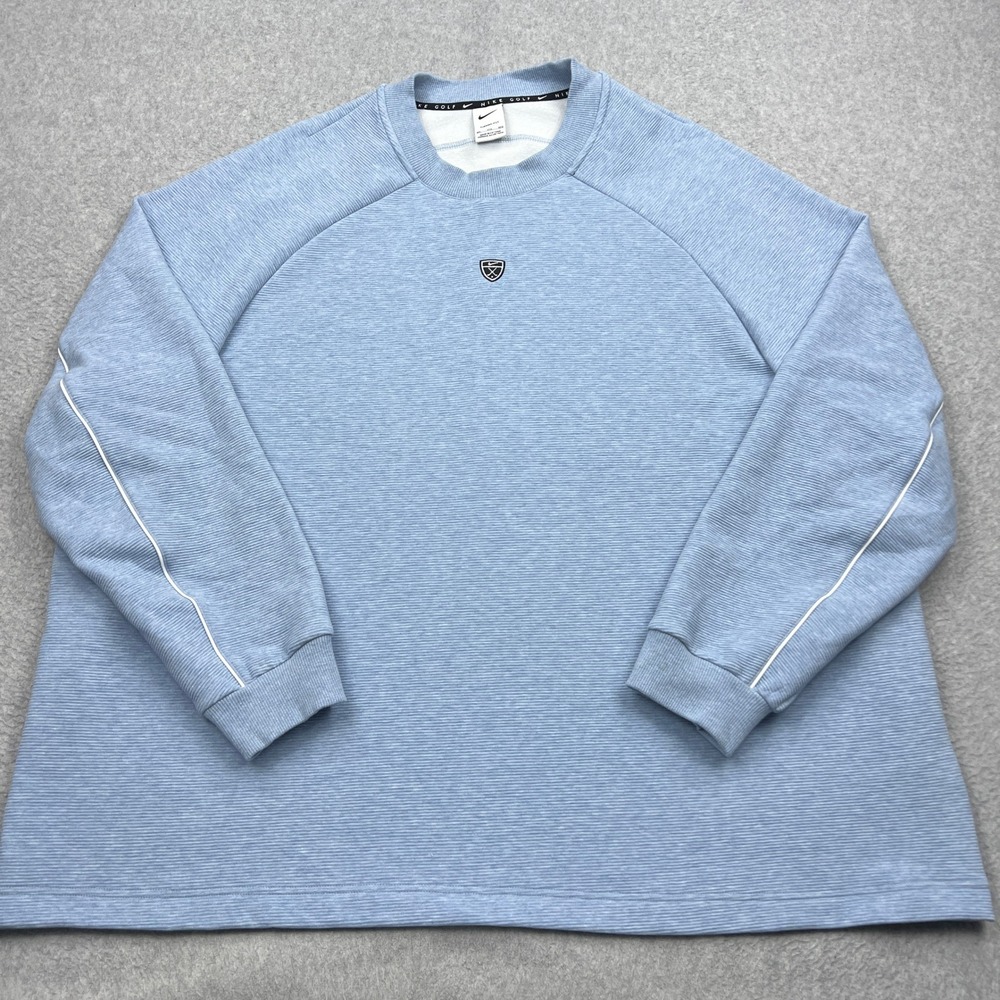 Nike Par Therma-FIT Golf Crew-Neck Top Mens 4XL Blue Midweight Sweatshirt IQ4040